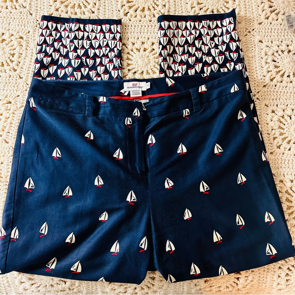 Vineyard Vines Nautical Sailboat Navy Size 12